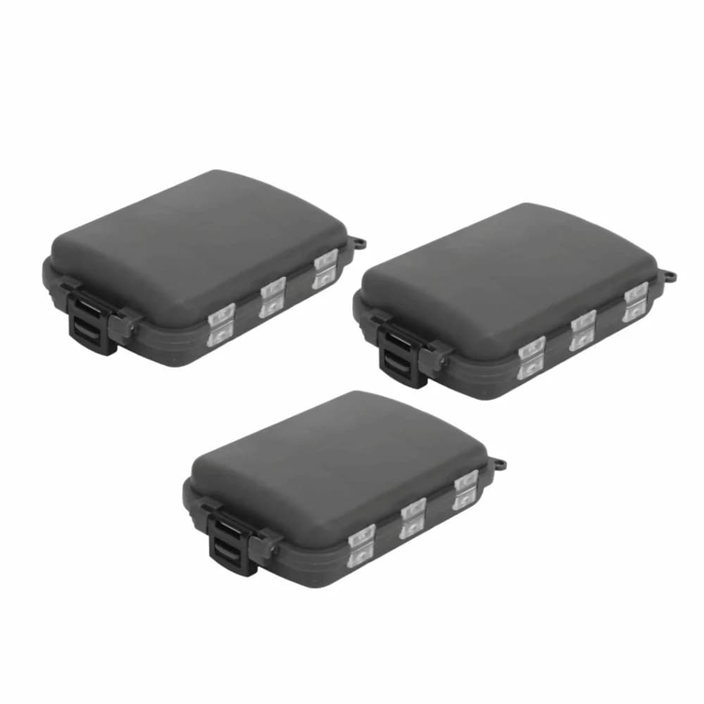 3PCS ABS Fishing Tackle Box 10 Compartments 9.5*6.5*3cm Fishing Hook Case Large Capacity Waterproof Fishing Lure Box for Anglers
