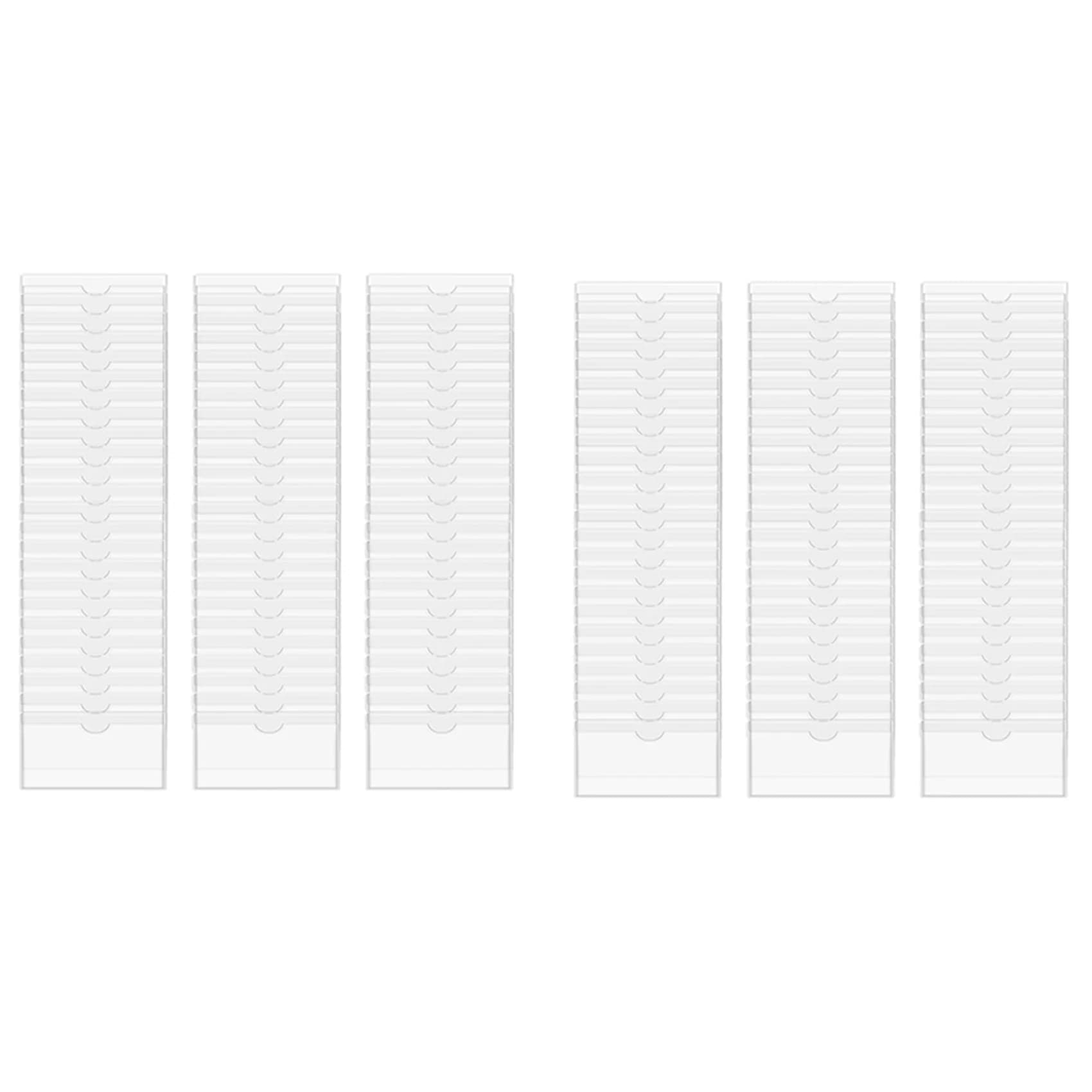 Superior-120 Pack 3.5 X 4.7 Inches Self-Adhesive Label Holder Card Pockets Label Holder Clear Plastic Library Card Holder