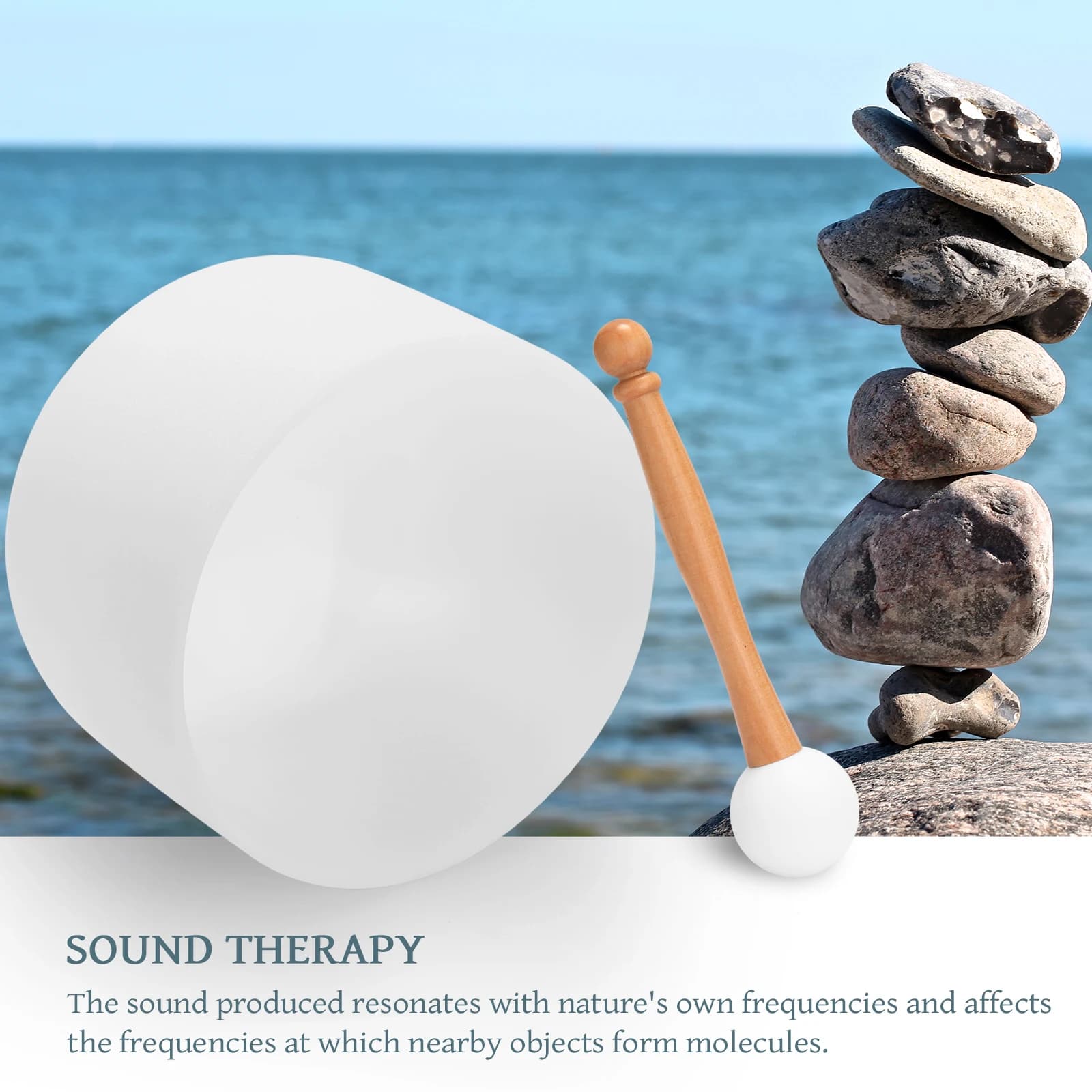 440HZ Crystal Struck Bowl Ritual Music Therapy Yoga Meditation Singing Bowls Percussion Instruments