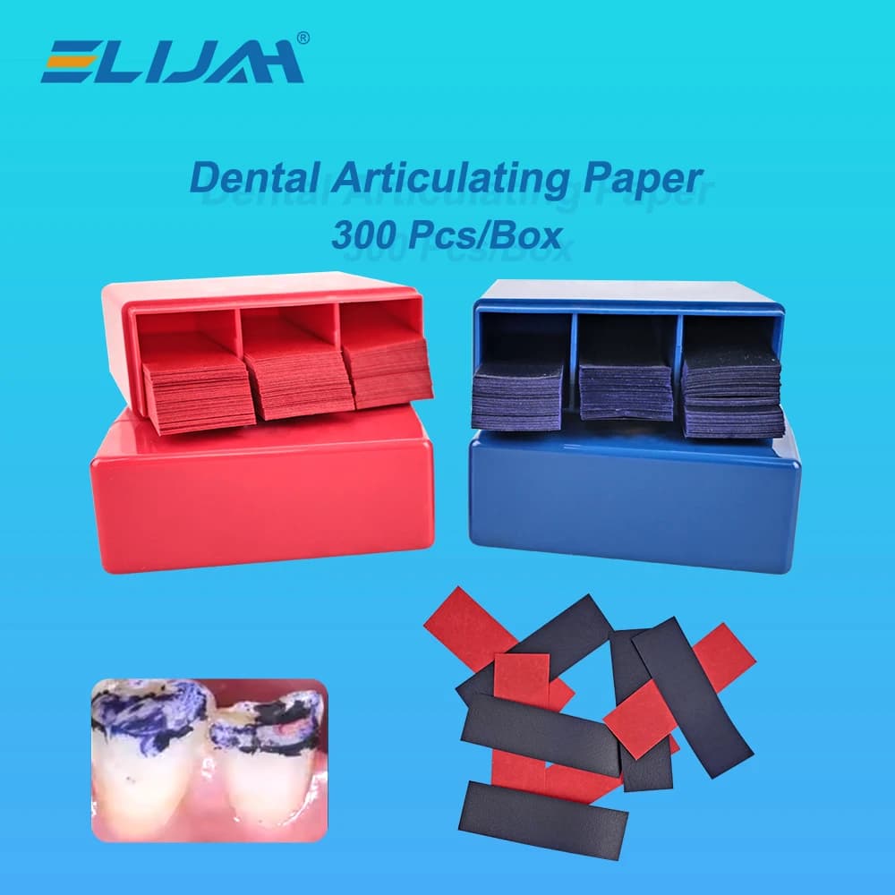 ELIJAH Dentale Paper Articulation Dentist Blue Red Double-sided Dead Strips Oral Dentist Whitening Of Tooth Materials Tools