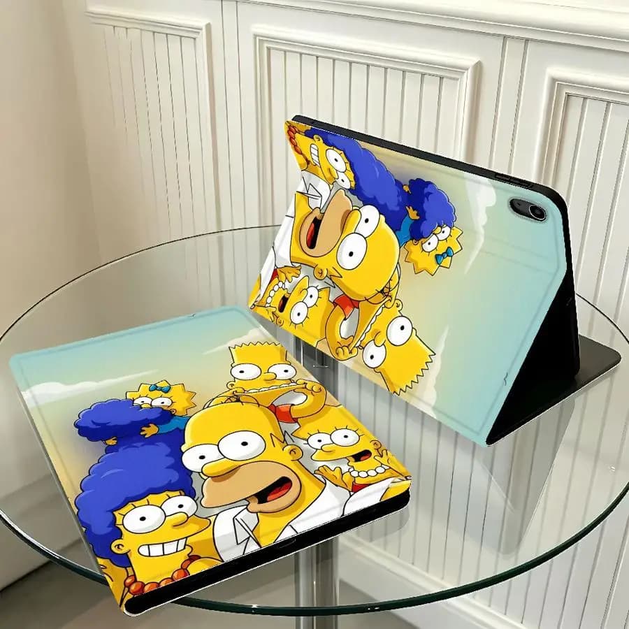 Case for Apple iPad Pro11 13 Air 11 13 M4 M3 M2 A16 2026 10th 7/8/9th with Pencil Slot The Cute Simpsons