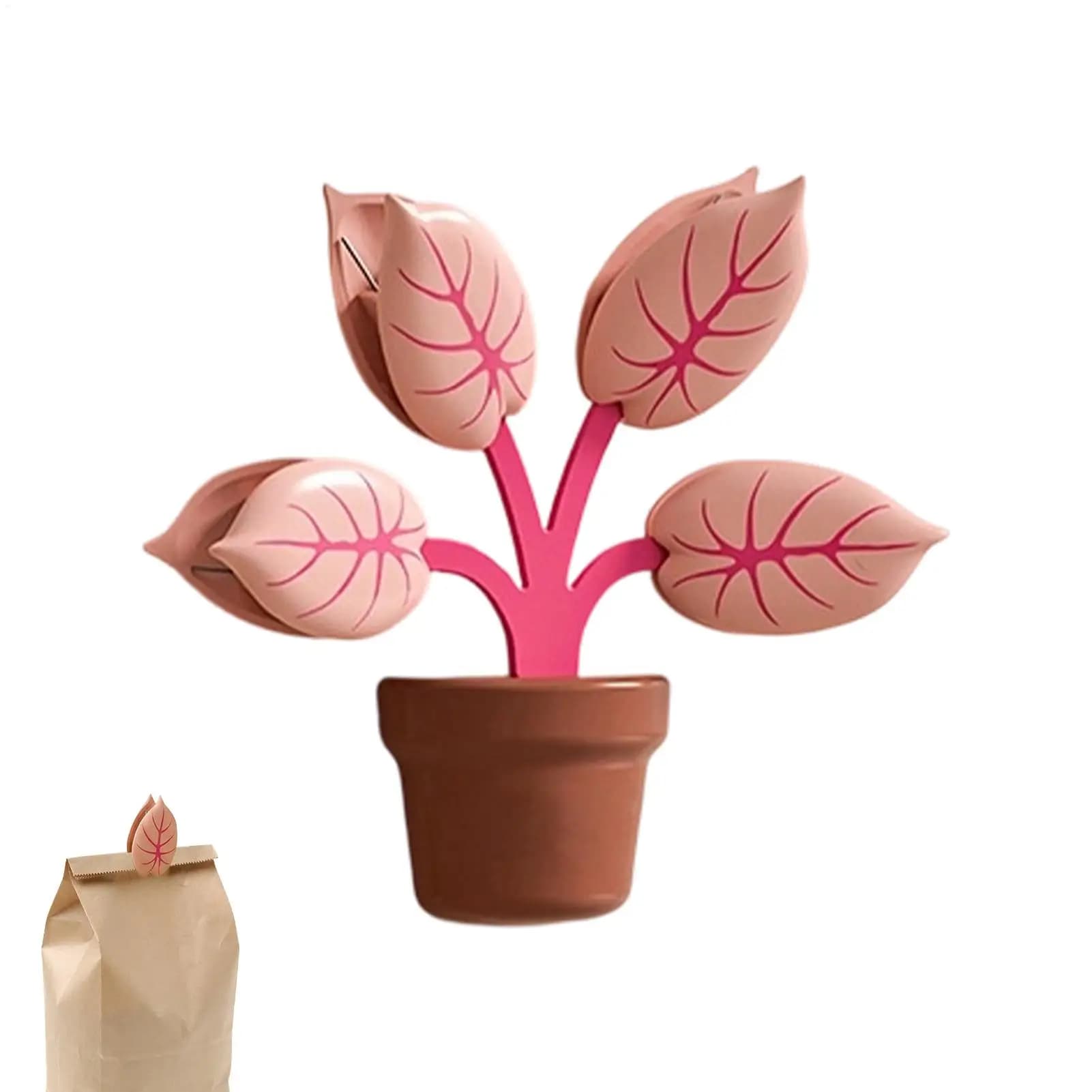 Magneti 3D a forma di pianta in vaso, clip magnetiche sigillanti, accessori magnetici da cucina, decorazioni per la casa, per dormitorio e soggiorno