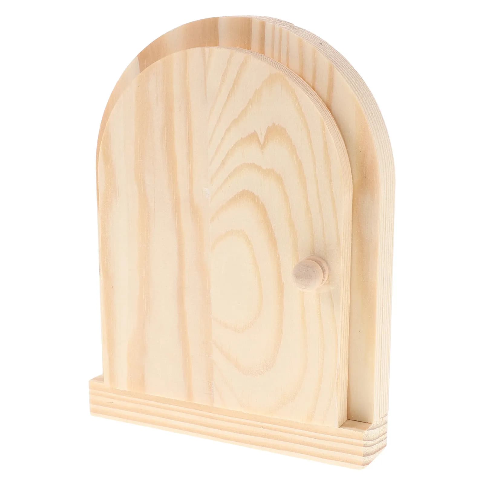 Wooden Door Shaped Outlet Cover Plate Childproof Receptacle Plate Protector Fairy Door Decorative Light Switch Cover for Home
