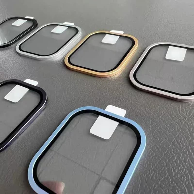 2 pcs tempered glass for Apple Watch Ultra 49mm titanium metal frame anti-scratch film Ultra 2 49 mm protection screen accessories