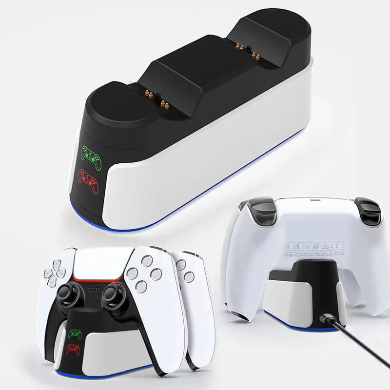 Nuovo controller di ricarica per controller di gioco PS5 2025 Ricarica rapida RGB Type-C con indicatore luminoso Accessorio per gamepad PS5