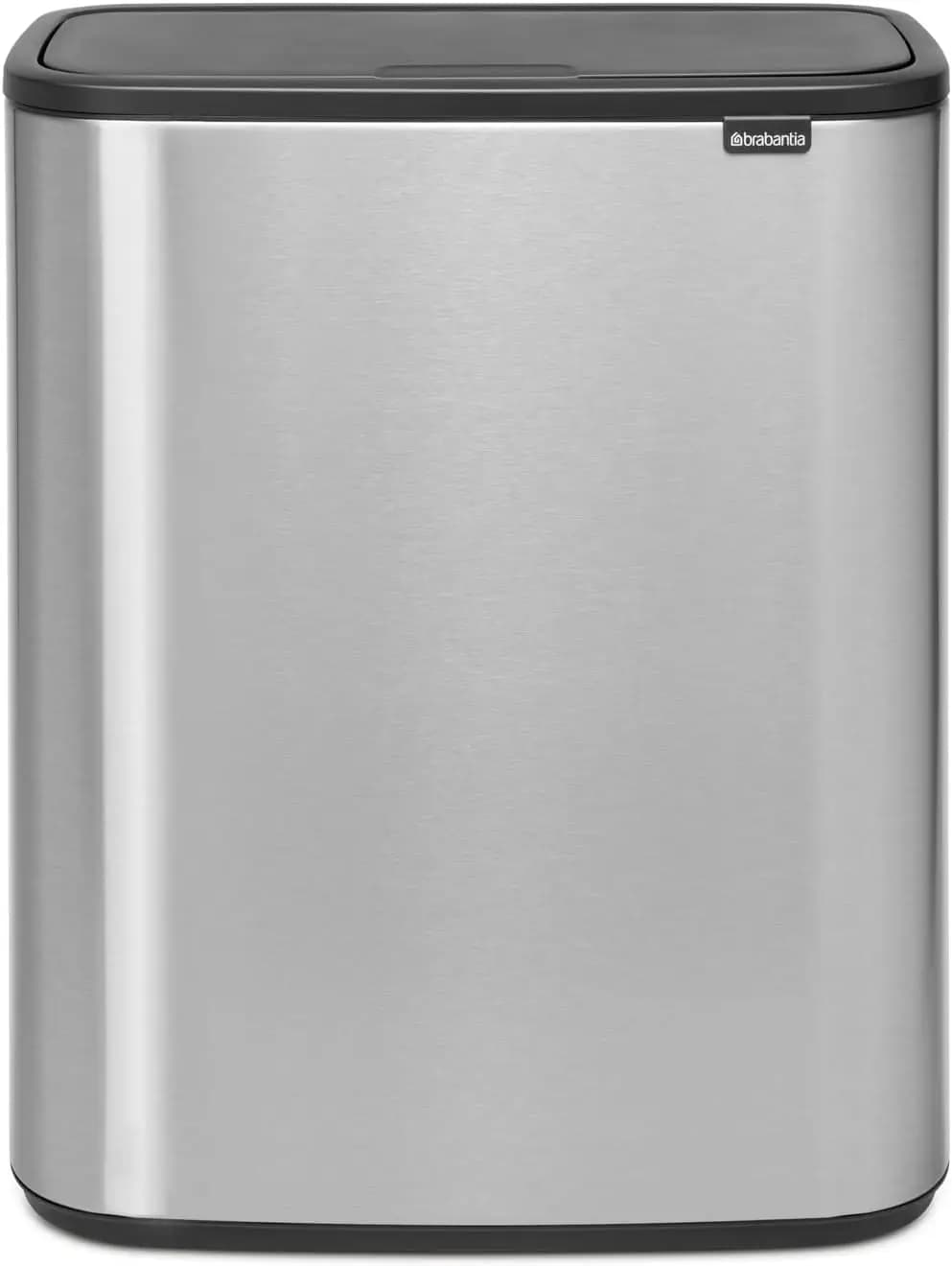 Cestino per Rifiuti da Cucina Bo Touch Top con Singolo Scomparto | Acciaio Opaco FPP | Secchio interno da 16 galloni | Cestino per rifiuti con chiusura ammortizzata, leggero