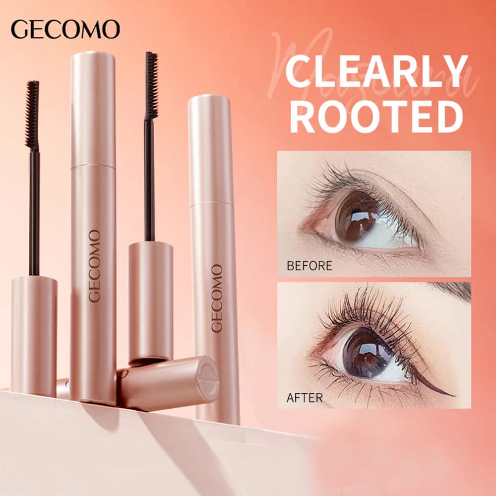 Mascara natural curls often and long with Mascara Gecomo silicone head specially customized for Asian women