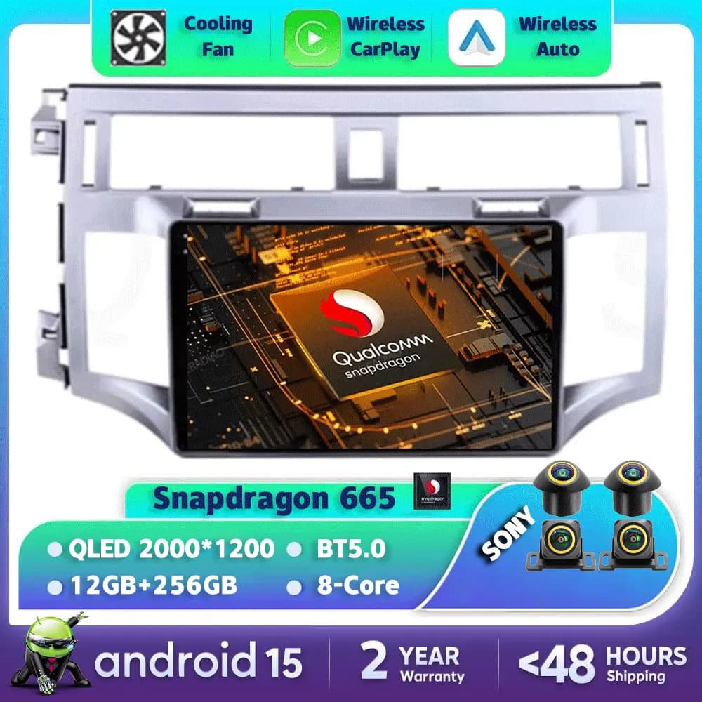 Android 15 Autoradio Per Toyota Avalon 3 2005 2006 2007 2008 2009 2010 Multimediale Stereo Video Player QLED Qualcomm GPS NAVI BT