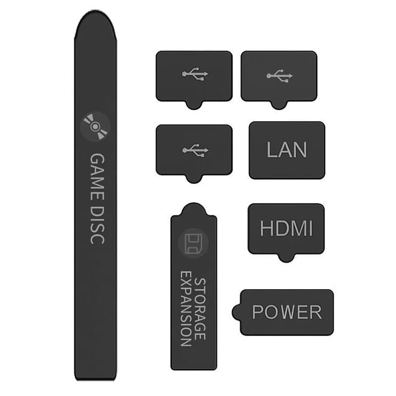 Set di 8 coperture antipolvere in silicone per console XBOX Series S X, accessori di protezione antipolvere.