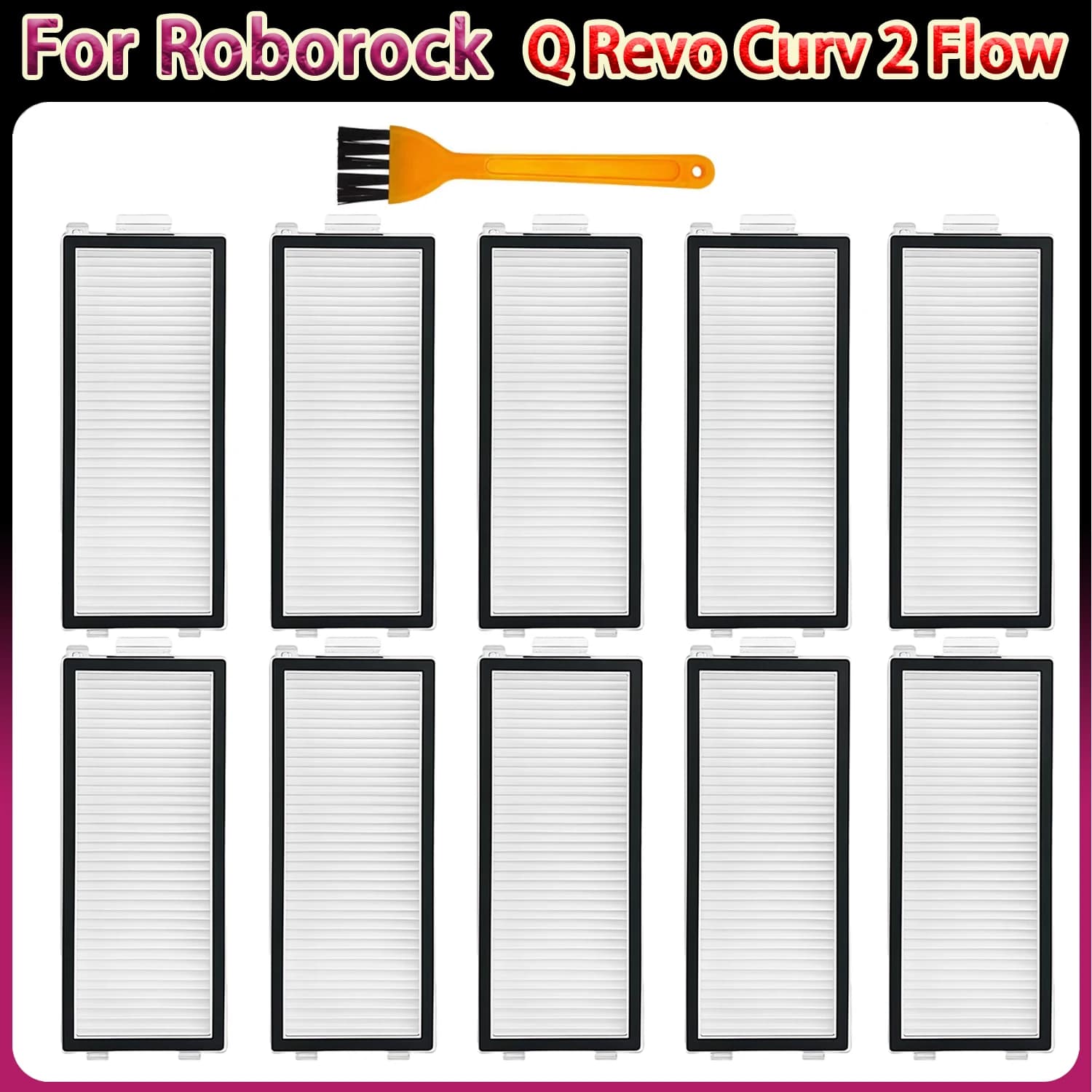Accessori per robot aspirapolvere Roborock Qrevo Curv 2 Flow, 11 pezzi, filtro HEPA di ricambio