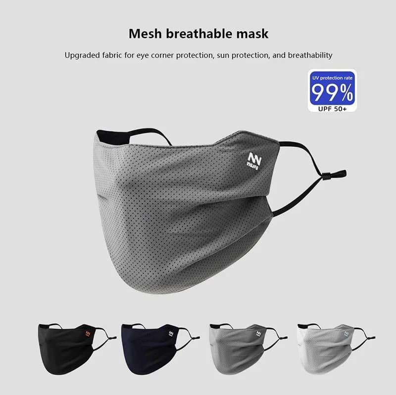 【Pace】Maschera per protezione solare per uomo Visiera UV traspirante riutilizzabile Maschera lavabile Maschera per ciclismo estiva