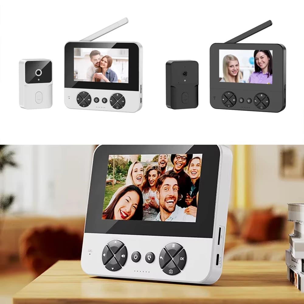 Telecamera Spioncino per Porta Danmini, Videocitofono Wireless da Esterno con Schermo da 4,3 Pollici