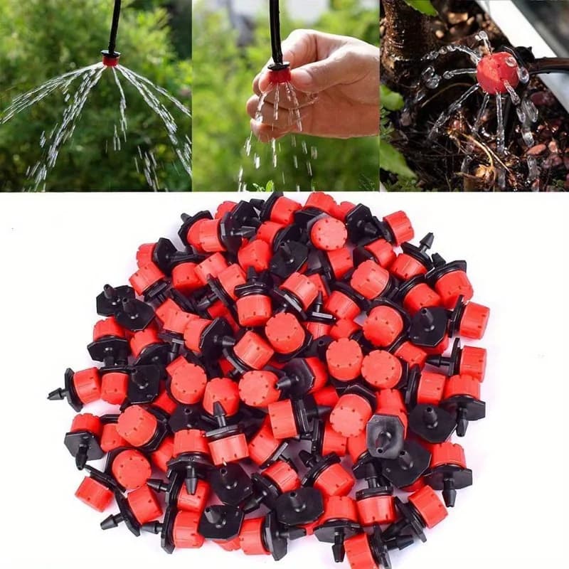 200 Pezzi Microirrigatori a Goccia per Giardino, 8 Fori, Testina Gocciolante 4/7 mm, Sistema di Irrigazione a Goccia per Tubi da Giardino