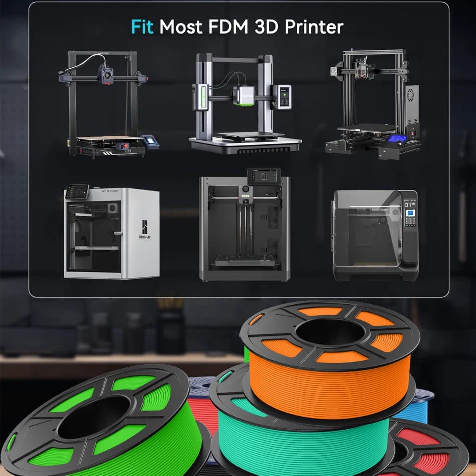 3D Printer JAYO 1.75mm PETG/PLA, PLA Meta/SilK Dual/PLA Classic, for 3D FDM Printers, 5 Roll Set