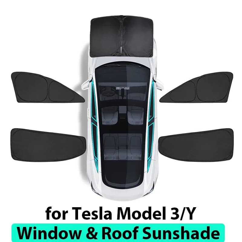 Per Tesla Modello Y 2025 Sun Toof Shade Modello 3 Highland 2024 Tetto in vetro Parasole Lunotto anteriore posteriore Parabrezza Privacy Cover Bambini