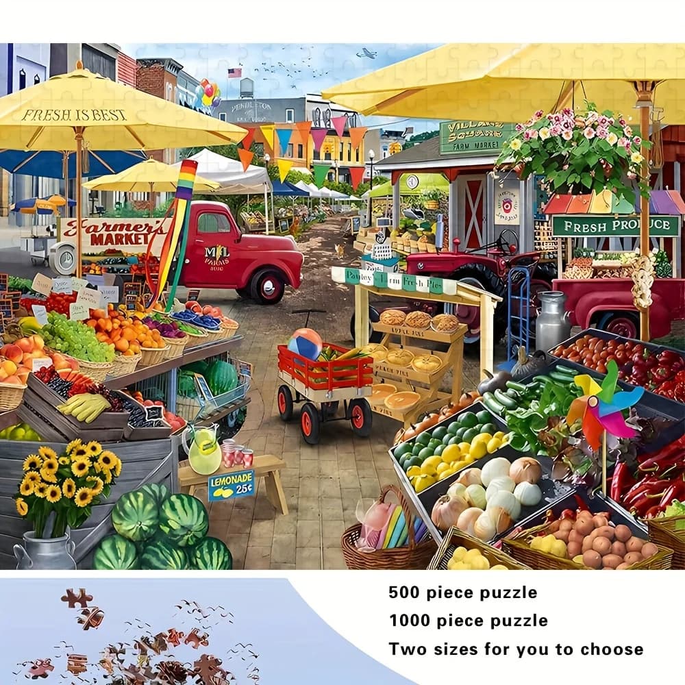 Puzzle da 500/1000 pezzi per adulti: rompicapo impegnativo su larga scala con immagini complesse, gioco per famiglie antistress notturno, P