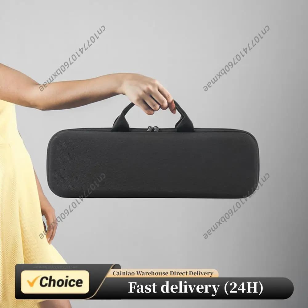Anti-shocket portable travel bag, scratch-resistant transport bag with mesh pocket for Dyson Airstrait HT01 hair plate