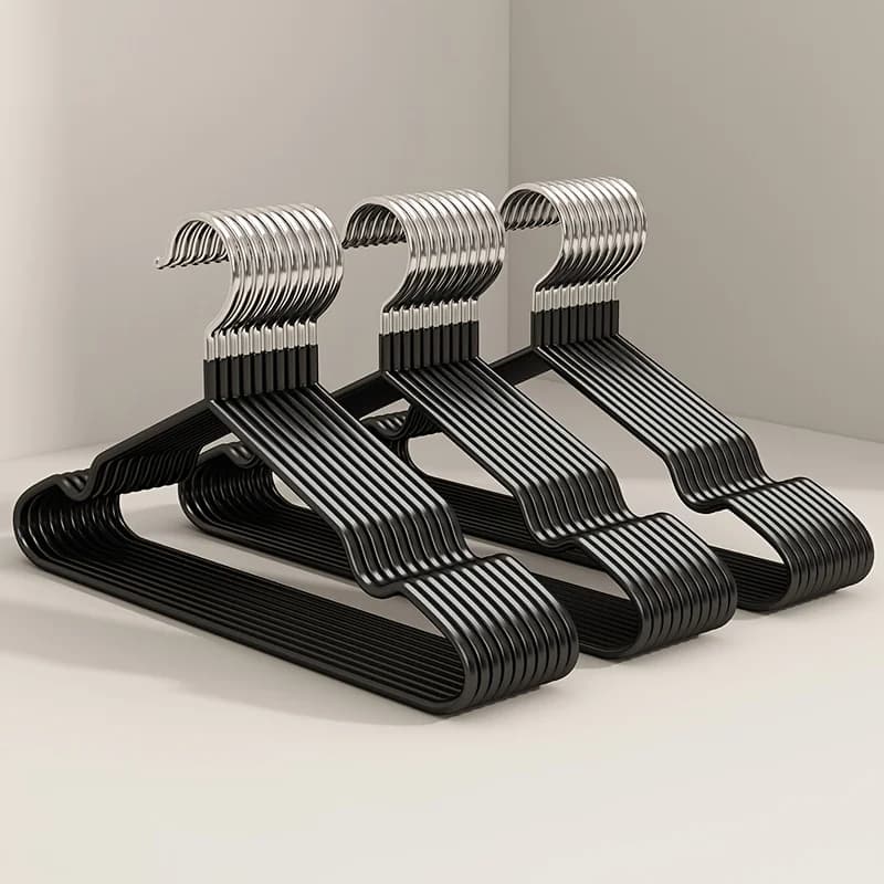 Heavy duty non-slip metal hanger, steel wardrobe organizers