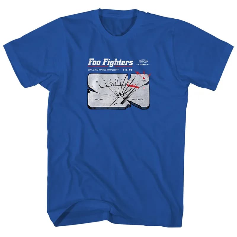 Pop The American Veteran Rock Band Foo Fighters Released A Flaming Fighter Jet Punk-style Men's T-shirt in 1994.