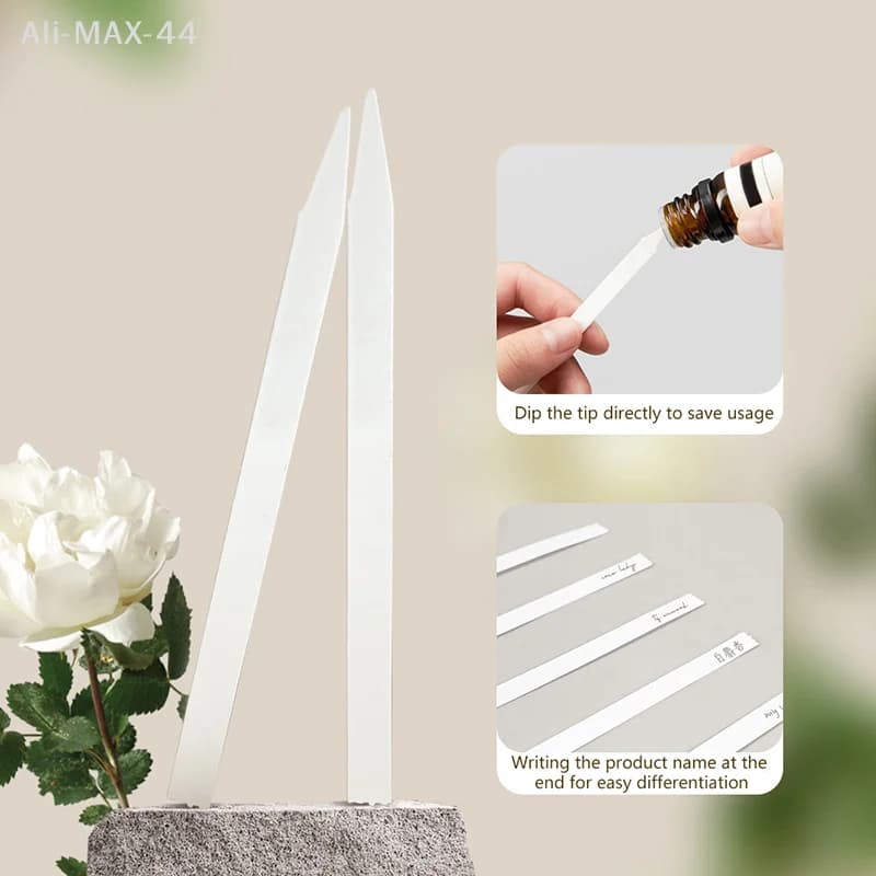 100/500pcs Black Aromatherapy Perfume Essential Oils Tester Paper Strips Book Cotton Absorbent Testing Fragrance Tester Paper