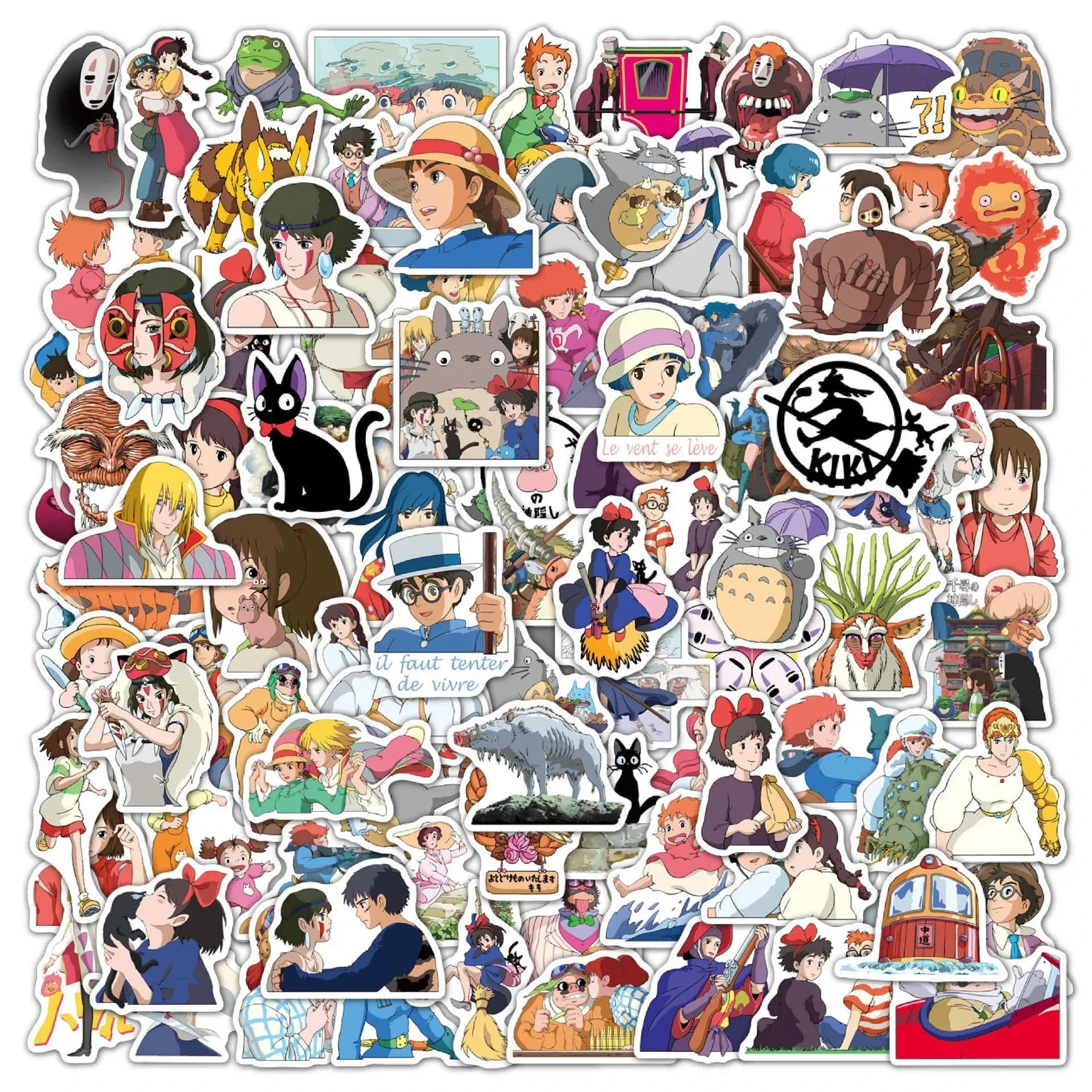 100 pezzi Hayao Miyazaki adesivi anime per laptop skateboard bagagli telefono decalcomanie per auto graffiti adesivo impermeabile giocattolo per bambini