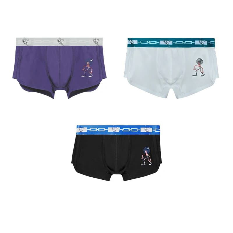 1 paio di boxer da uomo estivi sottili a vita media per giovani uomini
