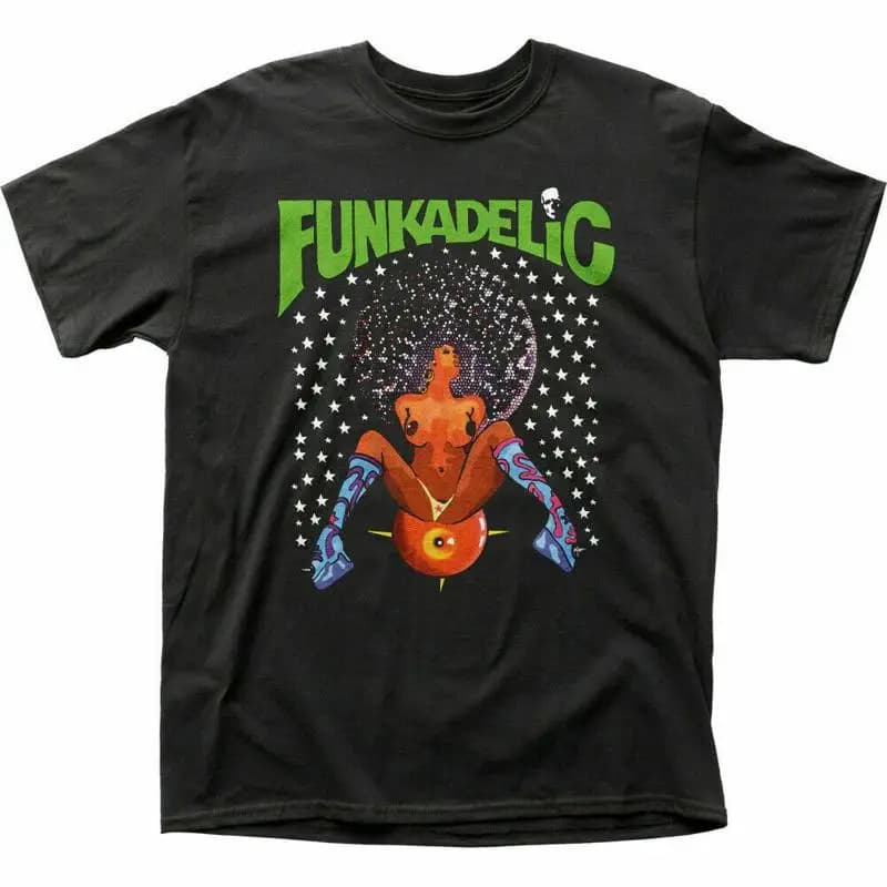 Funkadelic Afro Girl T Shirt with license Rock N Roll Music Band New Black