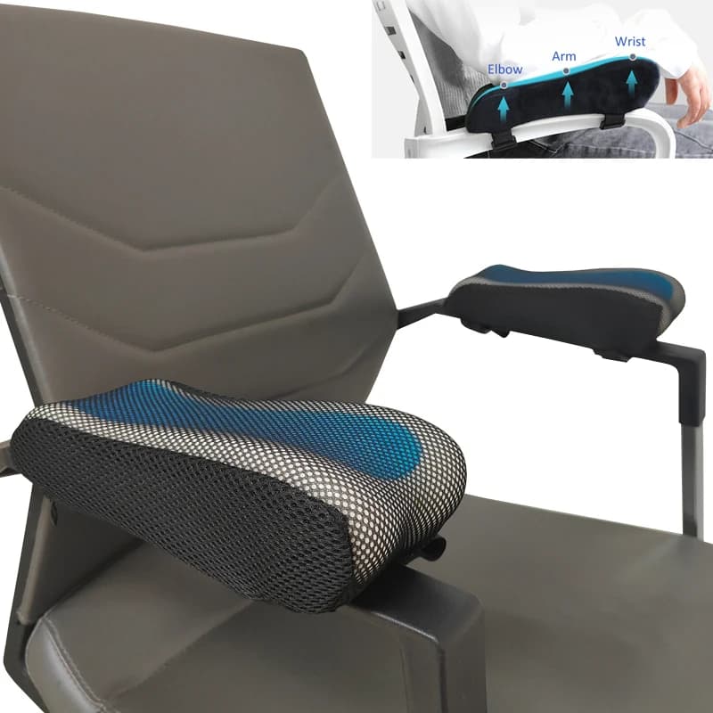 Cuscino per bracciolo per sedia da ufficio, cuscino per gomito, supporto confortevole, cuscino per bracciolo interno in memory foam per sedie da gioco per e-sport domestici