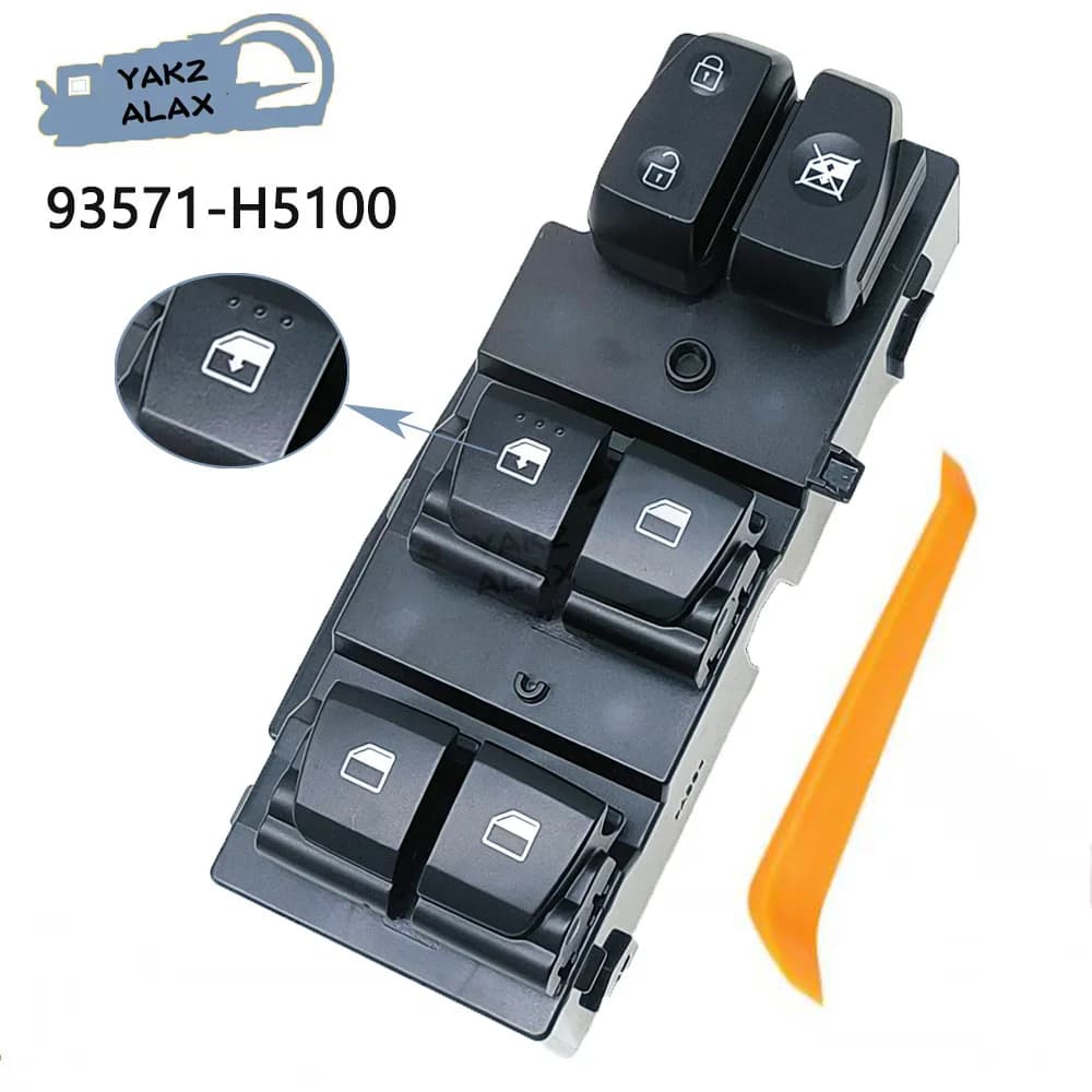 93571-H5100 per Hyundai Accent 2018 2019 2020 2021 2022 Interruttore di Controllo Elettrico Finestrino Anteriore Lato Guida
