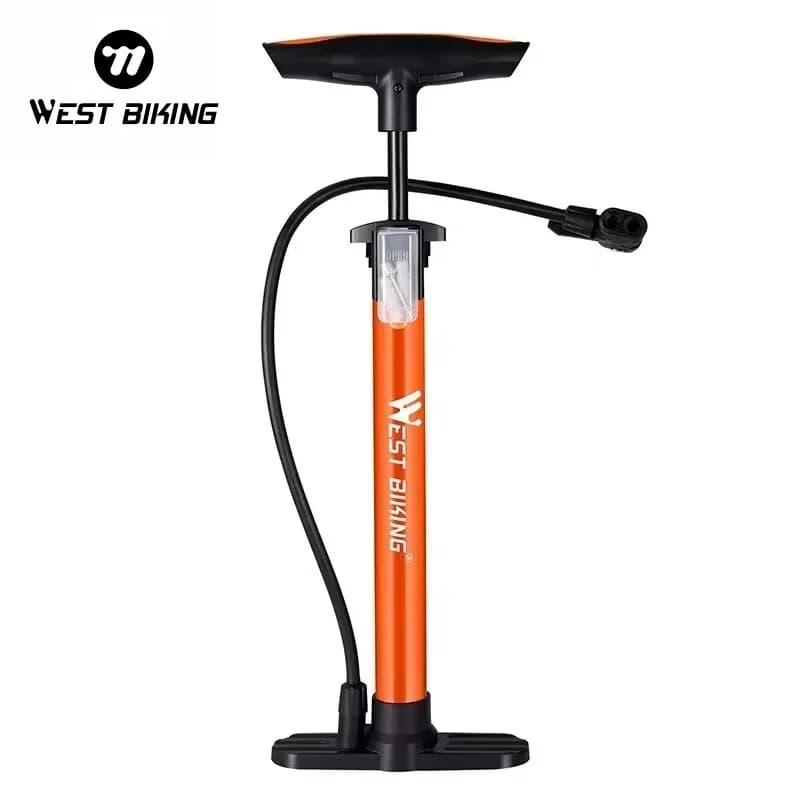 WEST BIKING 160PSI Pompa ad alta pressione Schrader Presta MTB Pompa da pavimento per bicicletta Pompa ad aria per ciclismo Palla per pneumatici Gonfiatore per auto moto