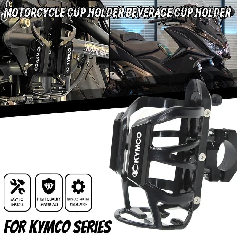For KYMCO AK550 XCITING 250 300 350 400 400S 500 DownTown 125 300i Motorcycle Water Drink Cup Holder Beverage Bottle Cage