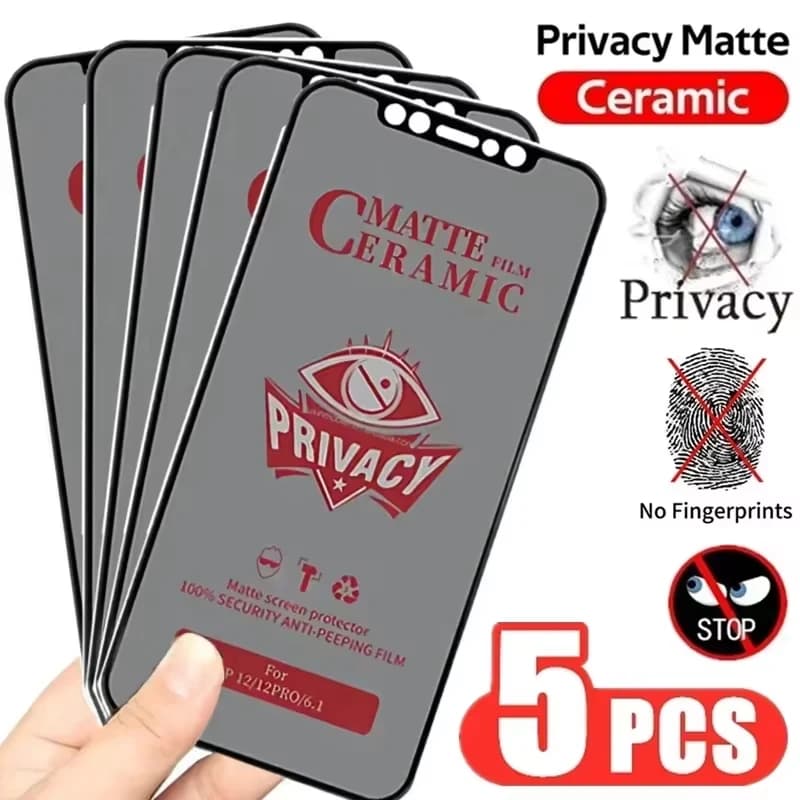 1-5PCS Matte Privacy Screen Protector For Poco F7 Pro F5 F3 X7 X6 Pro X5 M7 Pro Anti-Spy Ceramic Soft Flim Poco M6 M5S Not Glass