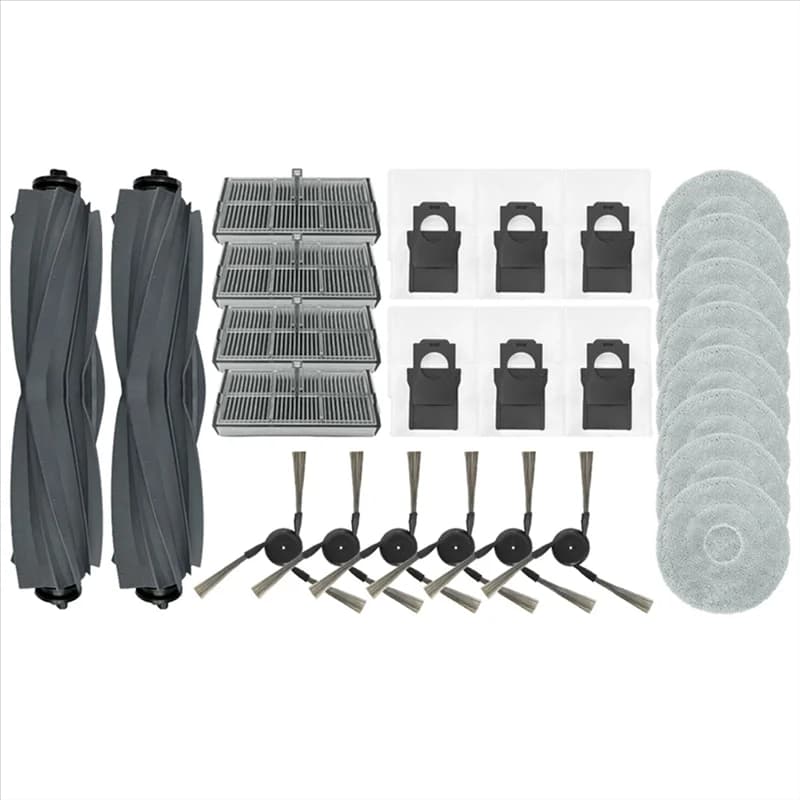 A005-Accessories For Dreame X40 Ultra Robot Vacuum Cleaner,2 Main Brush,4 HEPA Filters,6 Side Brushes,6 Dust Bags,8 Wipes