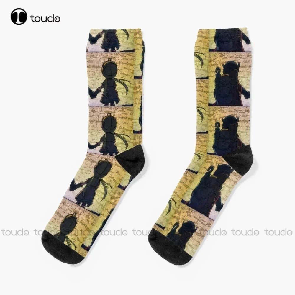 Made In Abyss Japan Anime Reg Together Socks Cycling Socks Christmas Gift Custom Unisex Adult Teen Youth Socks Women Men