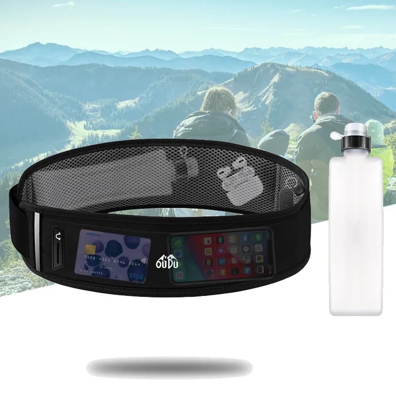 Running Waist Bag with Water Bottle Sports Phone Bag Waist Waist Man Woman Summer Gym Fitness Marathon Invisible Waist Bag