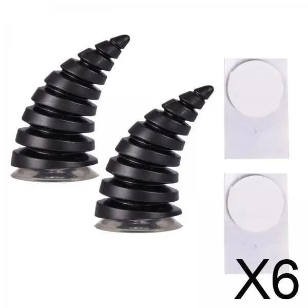 Adhesive 3D Decorative Wall decal Diaper Horn Shape Waterproof for Motorcycle Helmet, Fashion Accessories for Bicycle Helmet