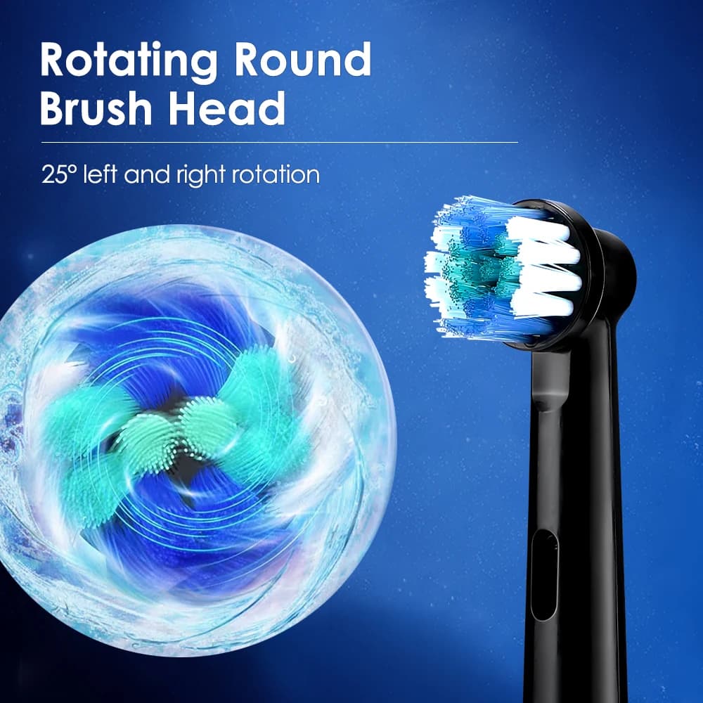 Electric Rotating Electric Toothbrush Rechargeable Electric Toothbrush Deep teeth whitening 8 soft heads