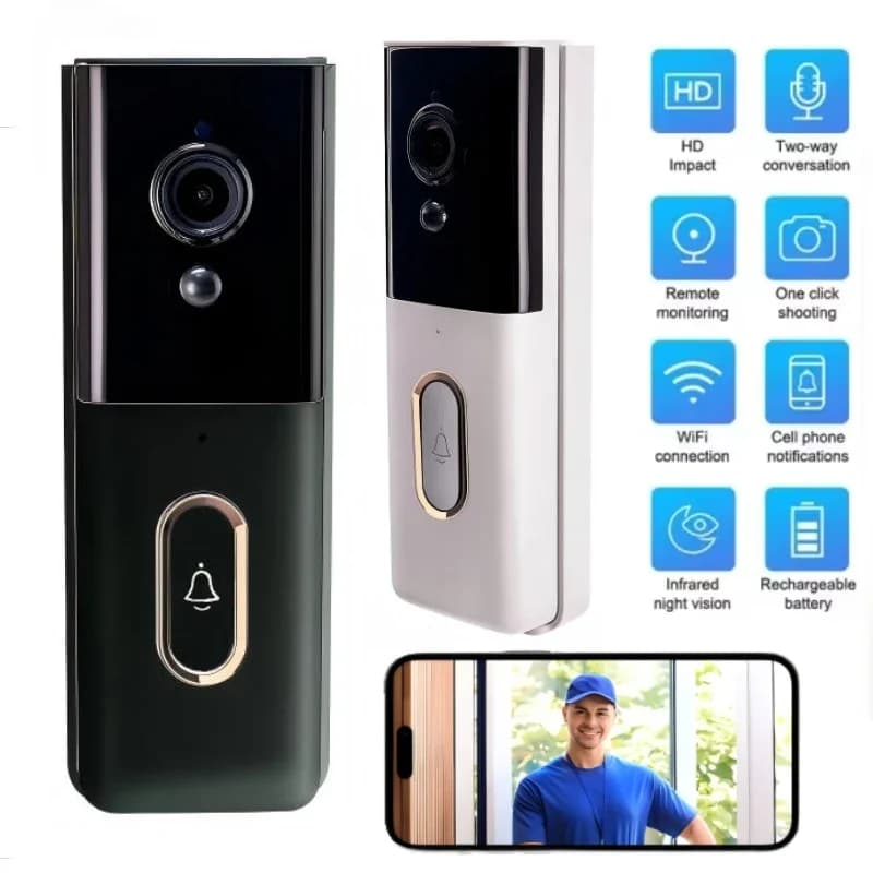 Tuya Campanello Senza Fili Esterno 21700mAh Batteria Rilevazione di Movimento Citofono Video 1080P Campanello per Porte Campanello Impermeabile Telecamera Wifi