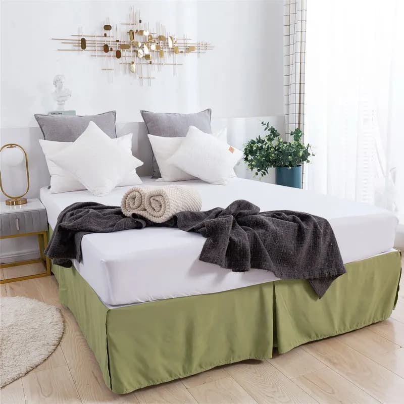 Solid brushed bed skirt Standard size for queen king queen king double bed Anti-slip headset