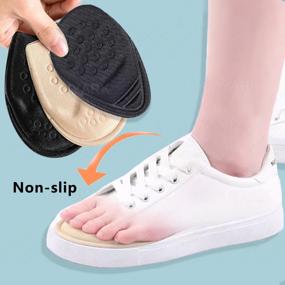 Suola con inserto sull'avampiede Mezze solette antiscivolo per scarpe Riduttore di dimensioni per scarpe da ginnastica e tacchi alti Riempitore di grandi dimensioni Cuscinetto per scarpe antidolorifico