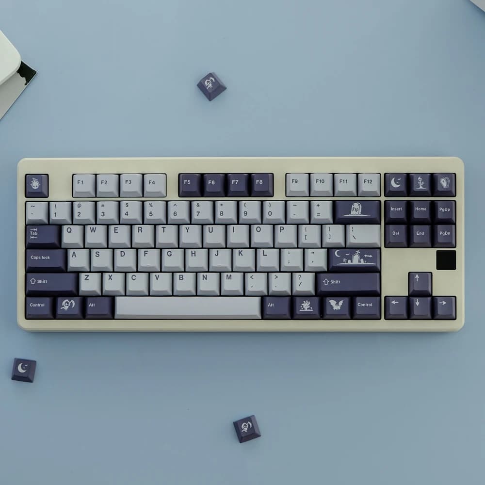 129 tasti GMK Midnight Copritasti Set Cherry Profilo PBT Sublimazione della tintura Copritasti per MX Switch Tastiera meccanica 61/64/68/75/84