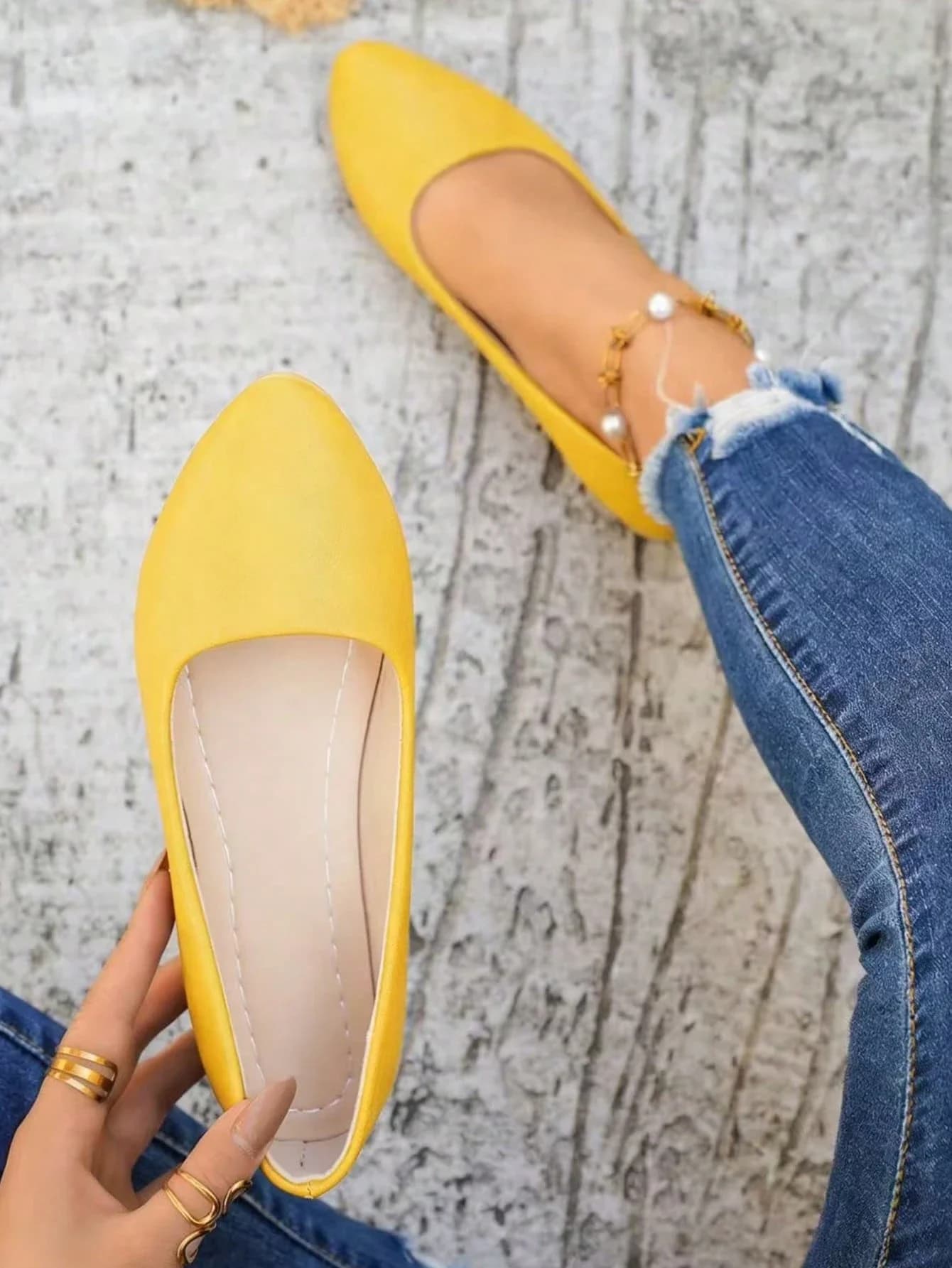 Mocassini eleganti da donna con punta a punta, scarpe casual comode per la primavera e l'autunno