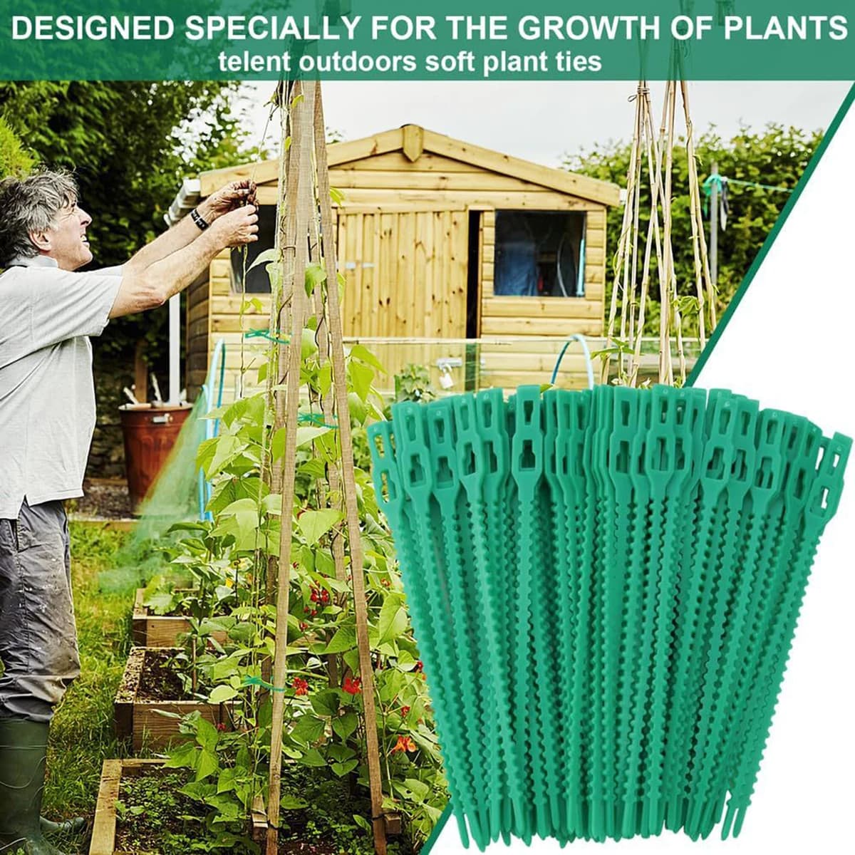 20/50 pz Riutilizzabile Giardino Fascetta In Nylon Supporto Pianta Bush di Fissaggio Albero Blocco Nylon Regolabile Cavo di Giardinaggio In Plastica