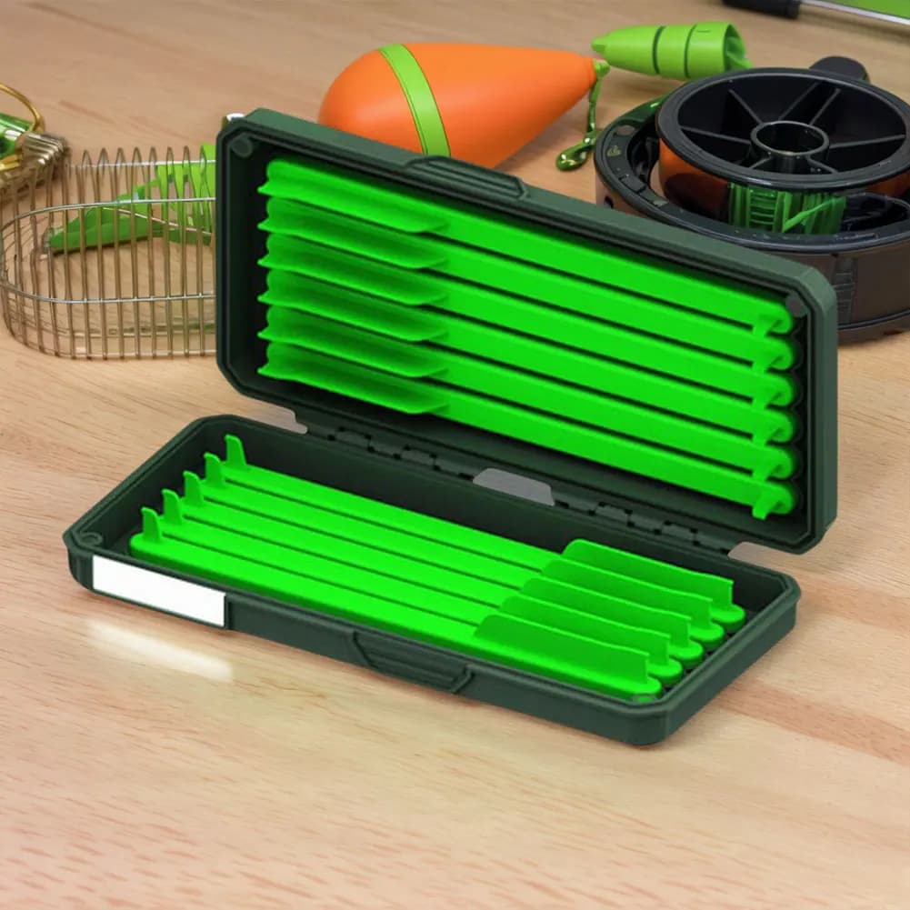 Fishing Tackle Box with 11 Magnetic Stick Bait Lure Hook Storage Case Waterproof Hold Rigs Storage Case Fishing Accessories