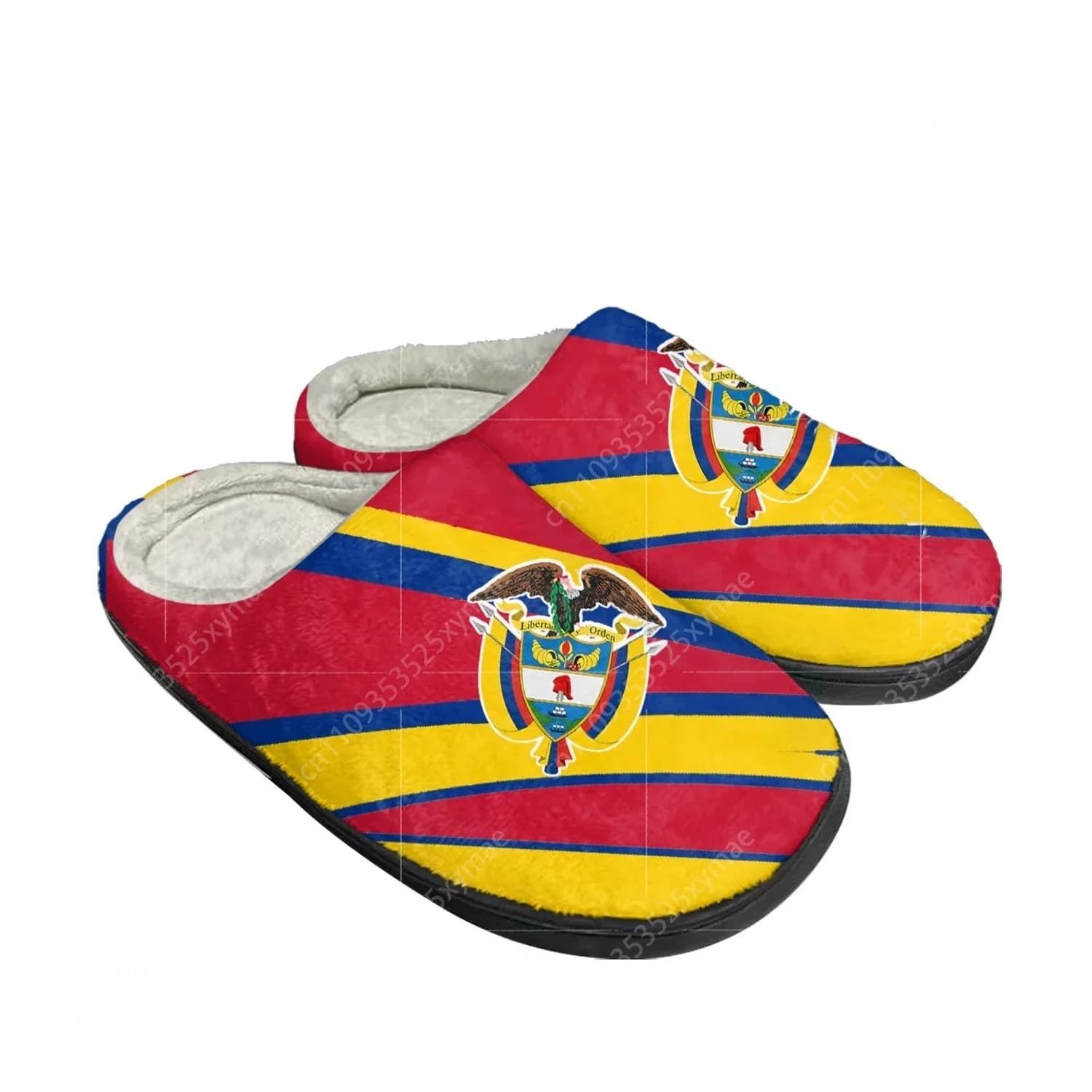 Pantofole in cotone con bandiera colombiana Bogota, da uomo e da donna, in peluche, per camera da letto, casual, calde, termiche, da interno, personalizzabili