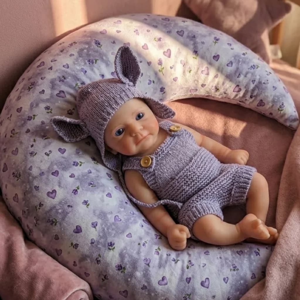 AnjoDoll Bambola Reborn in Silicone a Corpo Intero da 13 Pollici, Bambola Neonata Impermeabile e Anatomicamente Corretta, Bambola Realistica Lavabile per Giocare