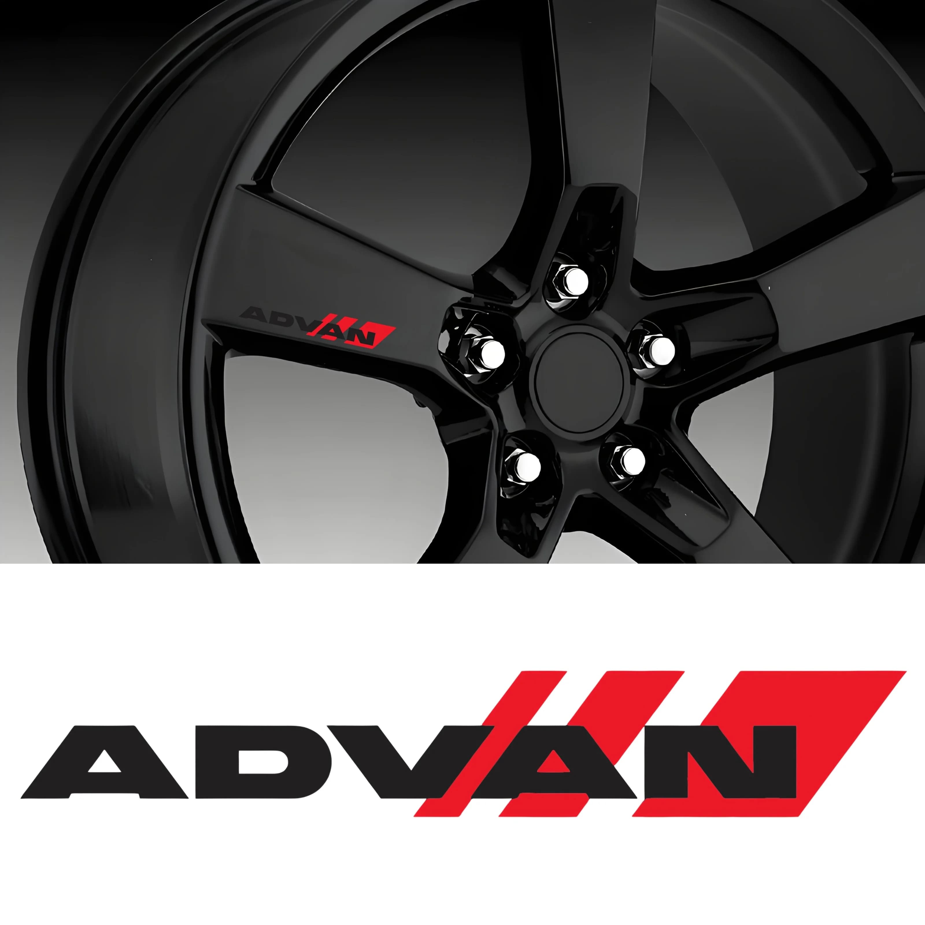 Set di 4 Adesivi per Ruote ADVAN, Decalcomanie in Vinile JDM Yokohama per Auto, Moto, Casco e Laptop