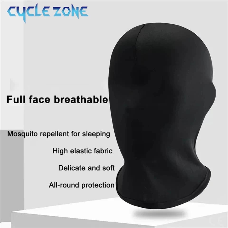 Maschera a pieno facciale senza foro Protezione UV Passamontagna con protezione completa per uomo Donna Cappello invernale caldo in tessuto ad alta elasticità