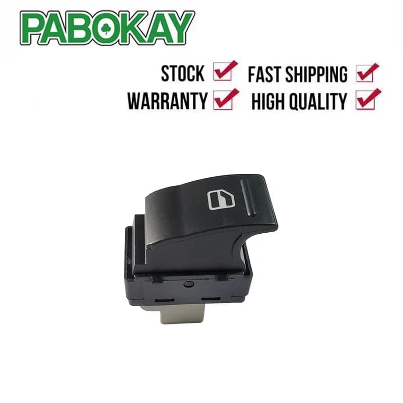 Interruttore alzacristallo porta passeggero nero per VW T5 2004-2015 7E0959855D 7E0959855 7E0959855A