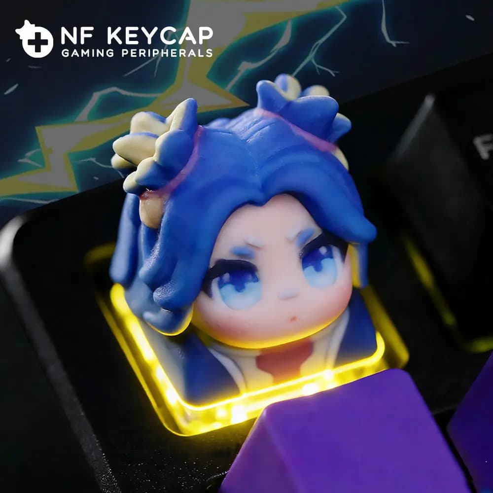 Diy Cartoon Neon Vampire Q Version Mechanical Keyboard Keys Cross-Axis Mechanical Keyboard Pc Personalized Keycaps Gift Toys